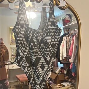 Aerie Black and White One Piece Swimsuit